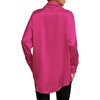image:imageLYANER Womens Satin Silky Loose Turn Down V Neck Long Sleeve Button Blouse Shirt TopRose