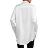 image:imageLYANER Womens Satin Silky Loose Turn Down V Neck Long Sleeve Button Blouse Shirt TopWhite