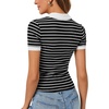 image:imageLYANER Womens Short Sleeve Collared V Neck Polo Shirts Business Casual Work Tops Summer Fitted TeeBlack