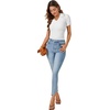 image:imageLYANER Womens Short Sleeve Collared V Neck Polo Shirts Business Casual Work Tops Summer Fitted TeeSolid White