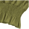 image:imageLYANER Womens V Neck Ruffle Cap Sleeve Shirred Blouse Sexy Crop Tank TopArmy Green