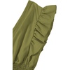 image:imageLYANER Womens V Neck Ruffle Cap Sleeve Shirred Blouse Sexy Crop Tank TopArmy Green