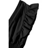 image:imageLYANER Womens V Neck Ruffle Cap Sleeve Shirred Blouse Sexy Crop Tank TopBlack Solid