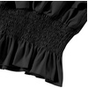 image:imageLYANER Womens V Neck Ruffle Cap Sleeve Shirred Blouse Sexy Crop Tank TopBlack Solid