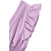 image:imageLYANER Womens V Neck Ruffle Cap Sleeve Shirred Blouse Sexy Crop Tank TopLight Purple