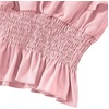 image:imageLYANER Womens V Neck Ruffle Cap Sleeve Shirred Blouse Sexy Crop Tank TopPink