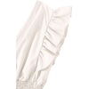 image:imageLYANER Womens V Neck Ruffle Cap Sleeve Shirred Blouse Sexy Crop Tank TopWhite