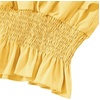 image:imageLYANER Womens V Neck Ruffle Cap Sleeve Shirred Blouse Sexy Crop Tank TopYellow