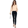 image:imageLYANER Womens V Neck Shirred Bell Long Sleeve Blouse Casual Tunic TopOffwhite