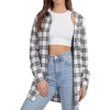 image:imageLYANER Womens Flannel Plaid Shirts Oversized Button Down Long Sleeve Shirts Womens Blouse Clothes TopsWhite