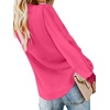 image:imageLYANER Womens Casual V Neck Long Sleeve Tie Front Knot Button Down Shirt Blouse TopRose