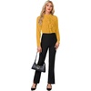 image:imageLYANER Womens Dressy Mock Neck Blouse Tops Ruffle Front Long Sleeve Button Down Work ShirtGinger