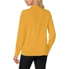 image:imageLYANER Womens Dressy Mock Neck Blouse Tops Ruffle Front Long Sleeve Button Down Work ShirtGinger