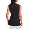 image:imageLYANER Womens Mock Neck Tank Top Sleeveless Split Hem Slim Fit Longline Shirt TopsBlack