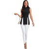image:imageLYANER Womens Mock Neck Tank Top Sleeveless Split Hem Slim Fit Longline Shirt TopsBlack