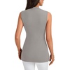 image:imageLYANER Womens Mock Neck Tank Top Sleeveless Split Hem Slim Fit Longline Shirt TopsLight Gray