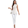image:imageLYANER Womens Mock Neck Tank Top Sleeveless Split Hem Slim Fit Longline Shirt TopsWhite