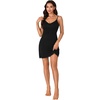 image:imageLYANER Womens Nightgown Sexy Lace Sleepwear V Neck Full Slip Chemise Lingerie Night Gowns Babydoll SleepshirtBlack