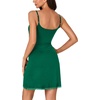 image:imageLYANER Womens Nightgown Sexy Lace Sleepwear V Neck Full Slip Chemise Lingerie Night Gowns Babydoll SleepshirtDark Green