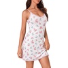 image:imageLYANER Womens Nightgown Sexy Lace Sleepwear V Neck Full Slip Chemise Lingerie Night Gowns Babydoll SleepshirtFloral White