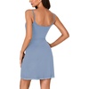 image:imageLYANER Womens Nightgown Sexy Lace Sleepwear V Neck Full Slip Chemise Lingerie Night Gowns Babydoll SleepshirtHaze Blue
