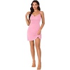 image:imageLYANER Womens Nightgown Sexy Lace Sleepwear V Neck Full Slip Chemise Lingerie Night Gowns Babydoll SleepshirtPink