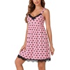 image:imageLYANER Womens Nightgown Sexy Sleeveless Babydoll Lingerie V Neck Lace Chemise Sleepwear NightdressBlack Butterfly