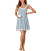 image:imageLYANER Womens Nightgown Sexy Sleeveless Babydoll Lingerie V Neck Lace Chemise Sleepwear NightdressLight Blue Floral Prints