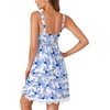 image:imageLYANER Womens Nightgown Sexy Sleeveless Babydoll Lingerie V Neck Lace Chemise Sleepwear NightdressRoyal Blue Floral Print