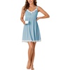 image:imageLYANER Womens Nightgown Sexy Sleeveless Babydoll Lingerie V Neck Lace Chemise Sleepwear NightdressSky Blue