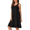image:imageLYANER Womens Nightgown Sleeveless Sleepwear Scoop Neck Full Slip Lace Chemise NightdressBlack