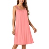 image:imageLYANER Womens Nightgown Sleeveless Sleepwear Scoop Neck Full Slip Lace Chemise NightdressPink