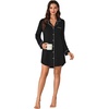 image:imageLYANER Womens Nightgowns for Women Long Sleeve Nightshirt Button Sleepshirt Nightdress Casual SleepwearBlack