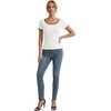 image:imageLYANER Womens Ribbed Ribbon Back Split Scoop Neck Short Sleeve Elegant Blouse TopWhite