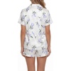image:imageLYANER Womens Silky Satin Pajamas Set Short Sleeve Button Down Shirt With Shorts Pjs Set SleepwearFloral Beige