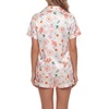 image:imageLYANER Womens Silky Satin Pajamas Set Short Sleeve Button Down Shirt With Shorts Pjs Set SleepwearMulticolored