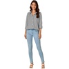 image:imageLYANER Womens Striped Button Down Shirts Long Sleeve Button Up Collared Office Work Blouses TopsBlack