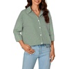 image:imageLYANER Womens Striped Button Down Shirts Long Sleeve Button Up Collared Office Work Blouses TopsDark Green