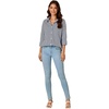 image:imageLYANER Womens Striped Button Down Shirts Long Sleeve Button Up Collared Office Work Blouses TopsNavy Blue