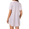 image:imageLYANER Womens Striped Nightgown Short Sleeve Sleepshirt Button Down Nightshirt SleepwearStriped Pink