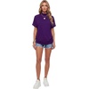 image:imageLYANER Womens Summer High Mock Neck Batwing Short Sleeve Shirt Top Asymmetric Hem Casual BlousePurple