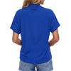 image:imageLYANER Womens Summer High Mock Neck Batwing Short Sleeve Shirt Top Asymmetric Hem Casual BlouseRoyal Blue