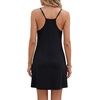 image:imageLYANER Womens V Neck Spaghetti Strap Mini Cami Dress Sleeveless Sexy Summer Beach SundressBlack