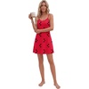 image:imageLYANER Womens V Neck Spaghetti Strap Mini Cami Dress Sleeveless Sexy Summer Beach SundressHeart Red