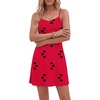 image:imageLYANER Womens V Neck Spaghetti Strap Mini Cami Dress Sleeveless Sexy Summer Beach SundressHeart Red