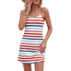 image:imageLYANER Womens V Neck Spaghetti Strap Mini Cami Dress Sleeveless Sexy Summer Beach SundressMulticolored Stripes