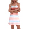 image:imageLYANER Womens V Neck Spaghetti Strap Mini Cami Dress Sleeveless Sexy Summer Beach SundressMulticolored Stripes