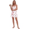 image:imageLYANER Womens V Neck Spaghetti Strap Mini Cami Dress Sleeveless Sexy Summer Beach SundressPink Bow