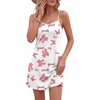 image:imageLYANER Womens V Neck Spaghetti Strap Mini Cami Dress Sleeveless Sexy Summer Beach SundressPink Bow