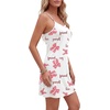 image:imageLYANER Womens V Neck Spaghetti Strap Mini Cami Dress Sleeveless Sexy Summer Beach SundressPink Bow